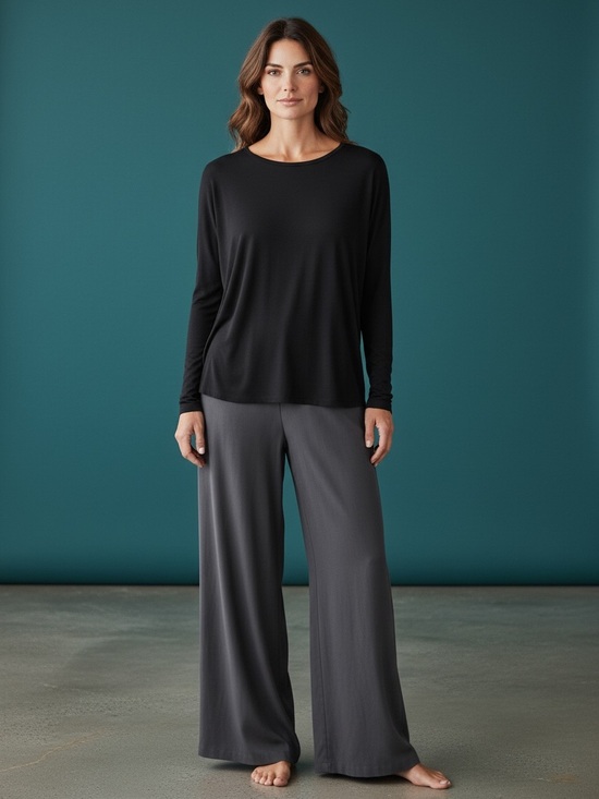 Eileen Fisher Tops - Eileen Fisher 100% Silk Semi Sheer Top L